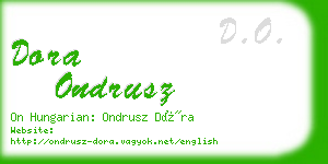 dora ondrusz business card